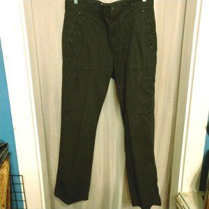 Calvin Klein Black Cotton Cargo Pants 34x32 #36543